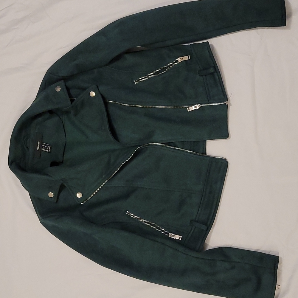 Forever 21 faux suede moto jacket